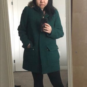 Emerald Green J. Crew Winter Coat